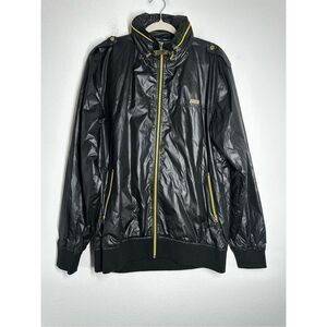 Neff Slick Bling Bling Hooded Jacket Black Gold Size L